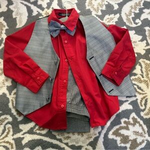 Andrew Fezza Red and Gray Kids Matching Set sizt 5y